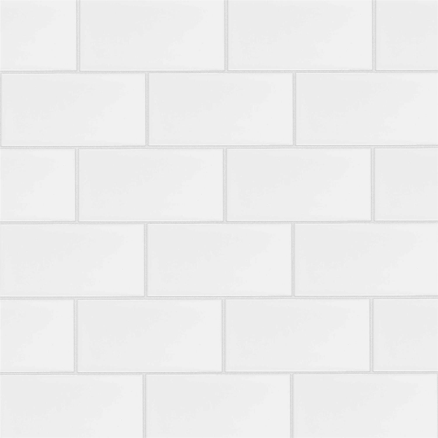 Satori Hudson Brilliant White Glossy 3-in x 6-in Glazed Ceramic Subway Wall Tile (0.12-sq. ft/ Piece)