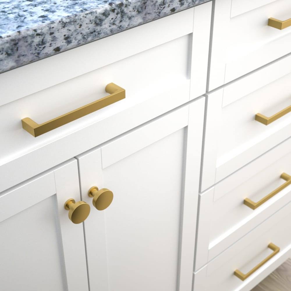 Origin 21 Vero Soft Gold Bar Transitional Cabinet Knob- 5 in