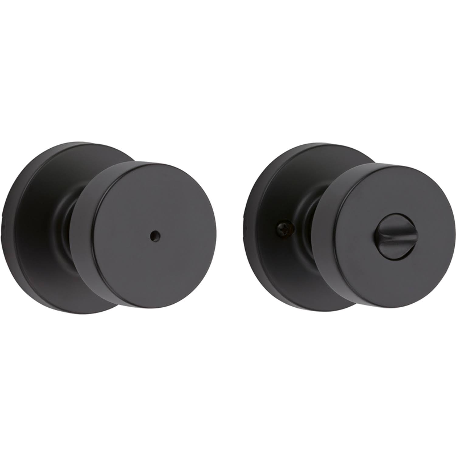 Kwikset Signatures Pismo Matte Black Passage Door Knob