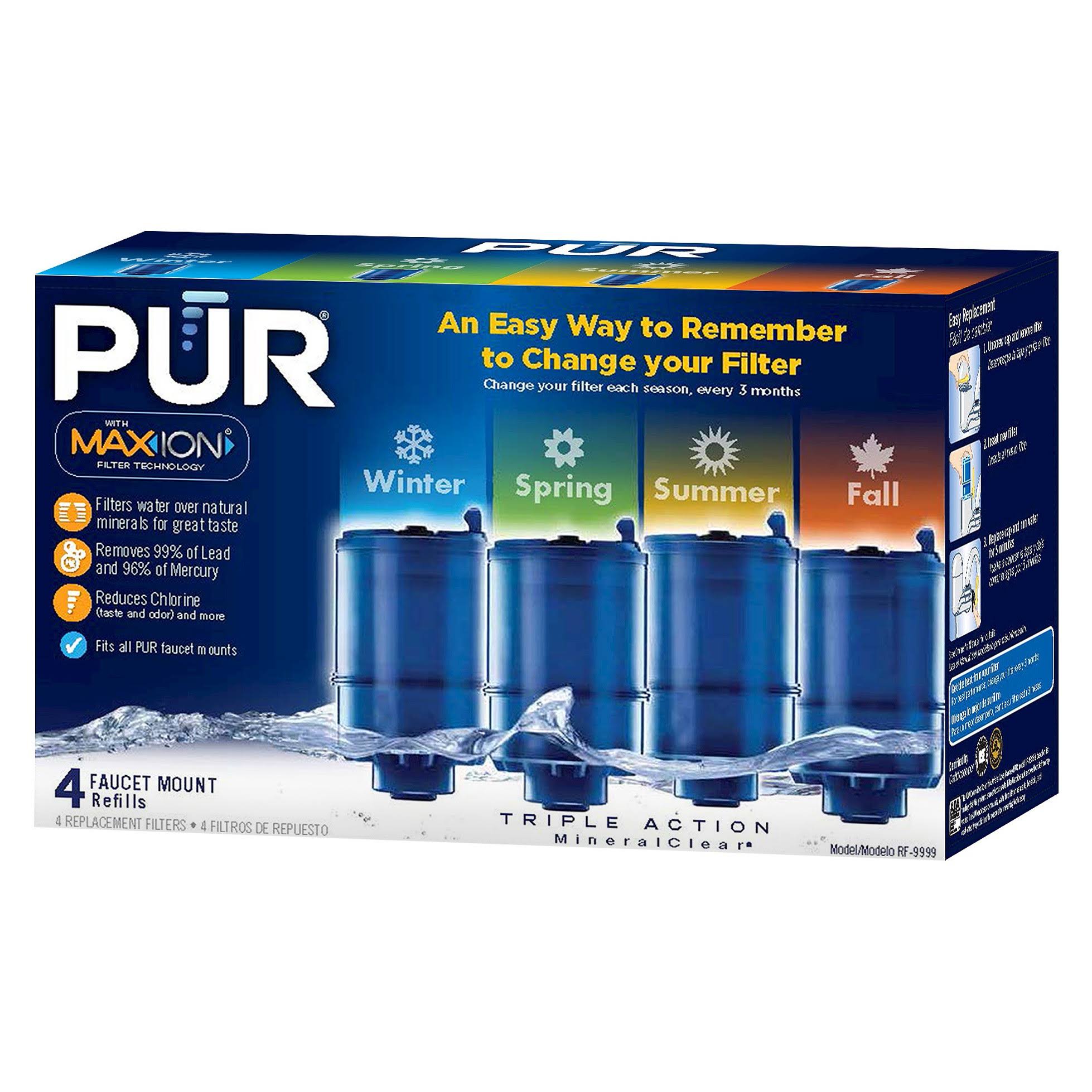 PUR Faucet Mount Mineral Clear Replacement Filter- 4 pack