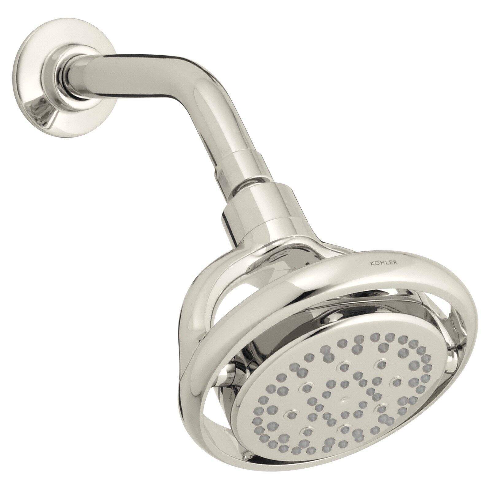 Kohler K-15996 Flipside 2.5 GPM Multifunction Wall-Mount Showerhead- Vibrant Polished Nickel