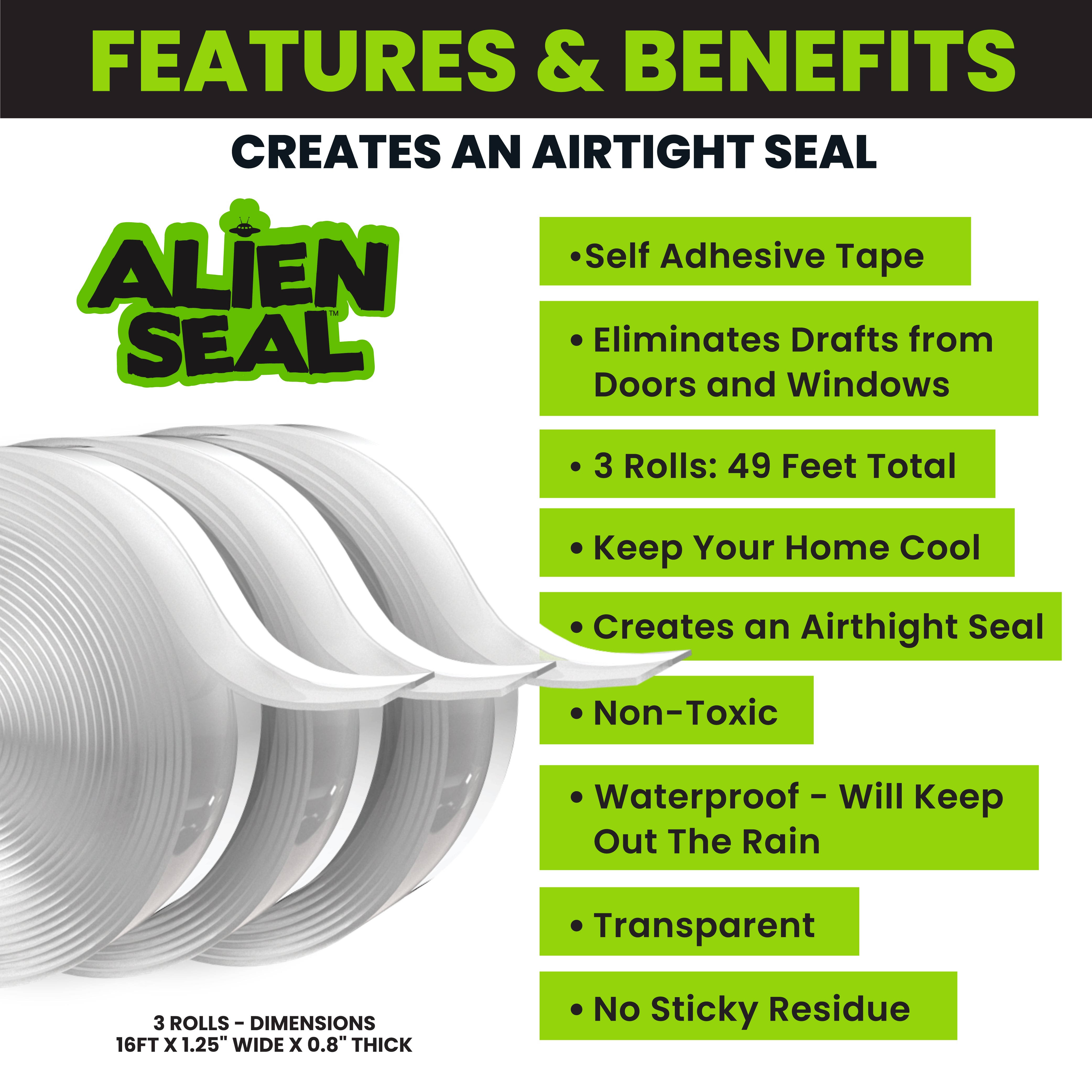 Alien Seal 1.4 in. W x 49 ft. L Sealing Tape Clear