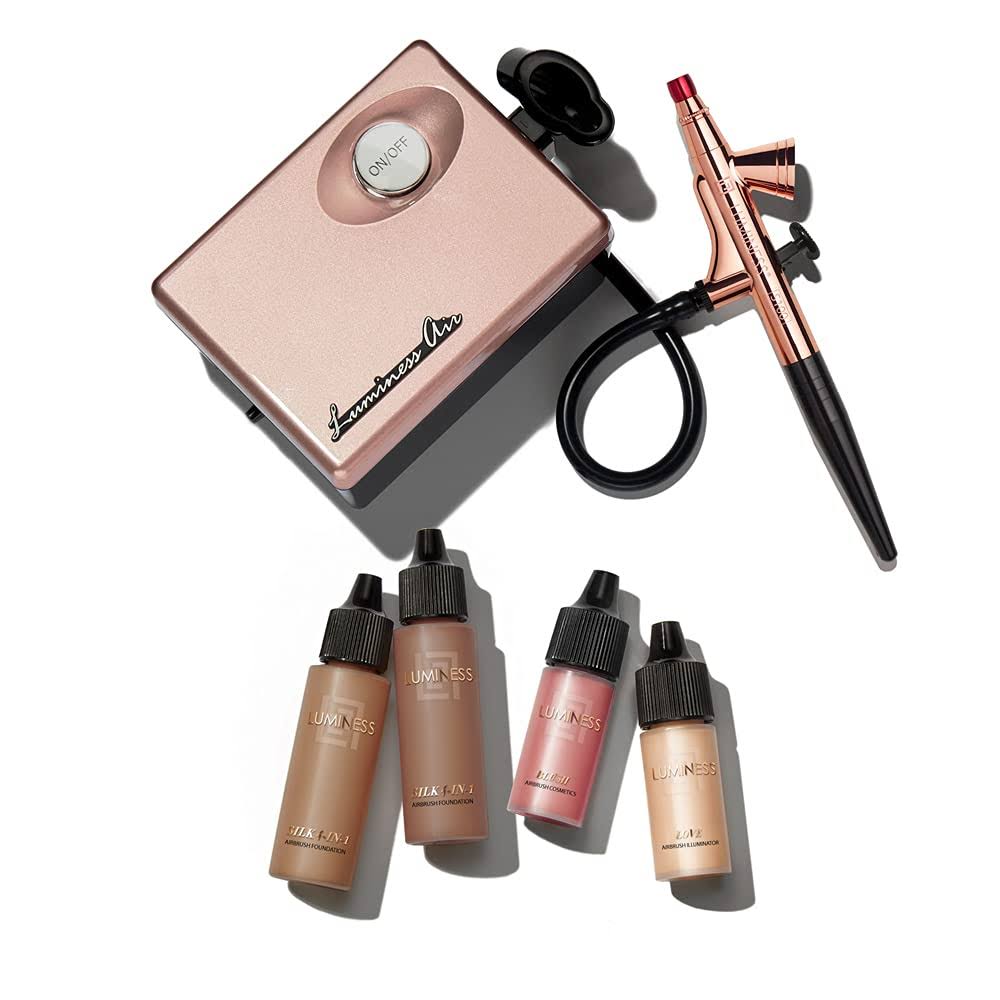 Luminess Rose Gold Legend Airbrush System with Deep Starter Kit, 32 oz