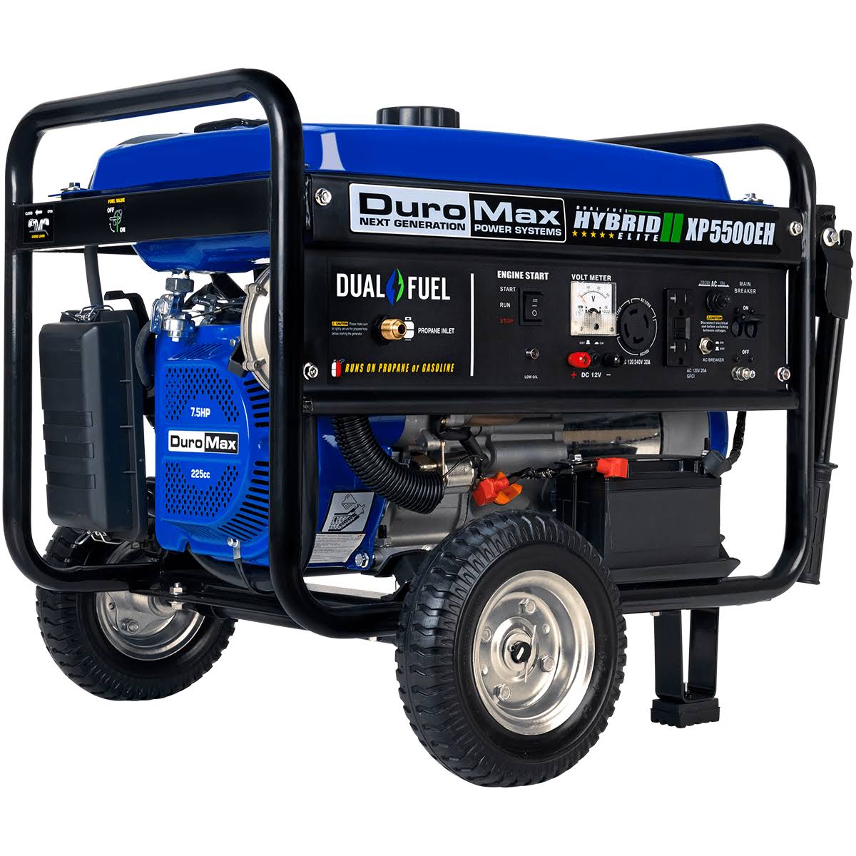DuroMax XP5500EH 5500 Watt Electric Start Dual Fuel Hybrid Portable Generator