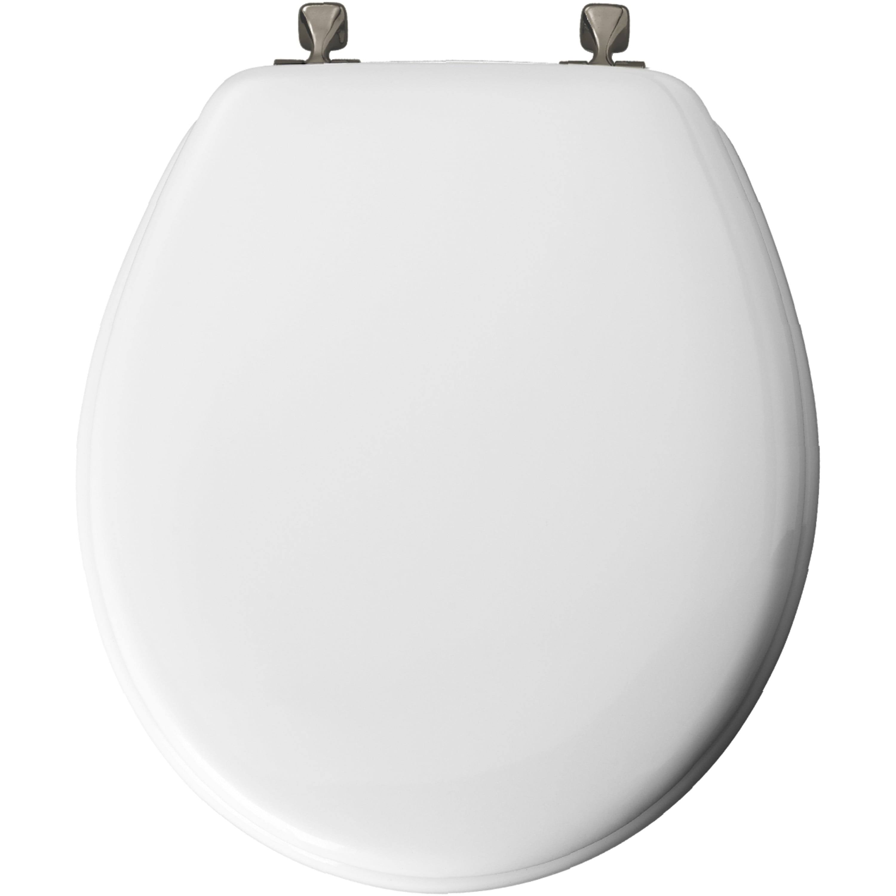 Mayfair Round White Wood Toilet Seat