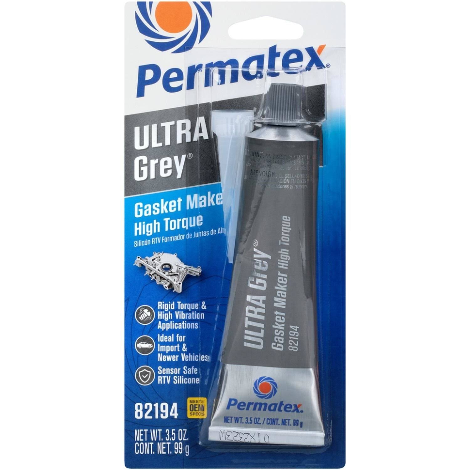 Permatex 82194 RTV Silicone Gasket Maker, 3.5 oz