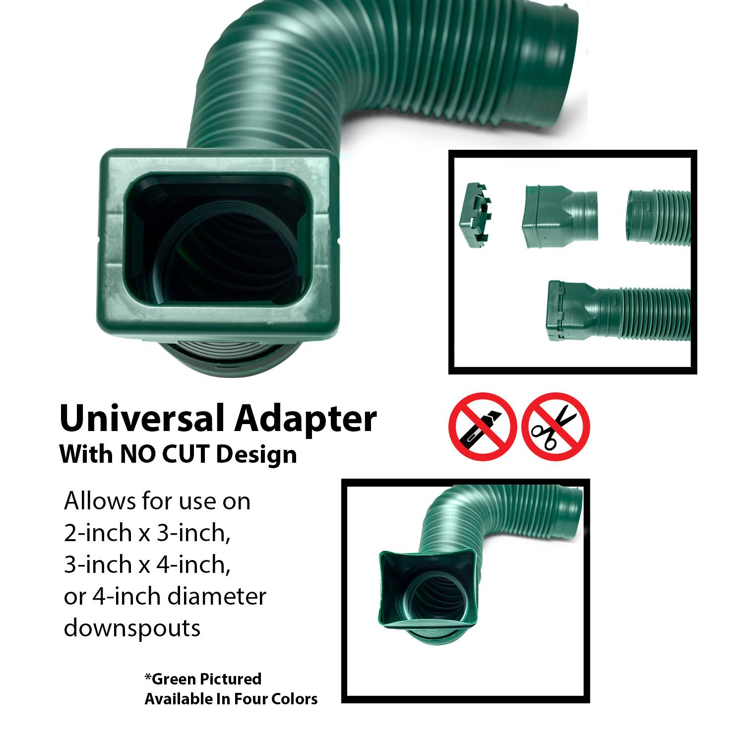Spectra Universal Ground Spout Extension- Black Gutter Accessories