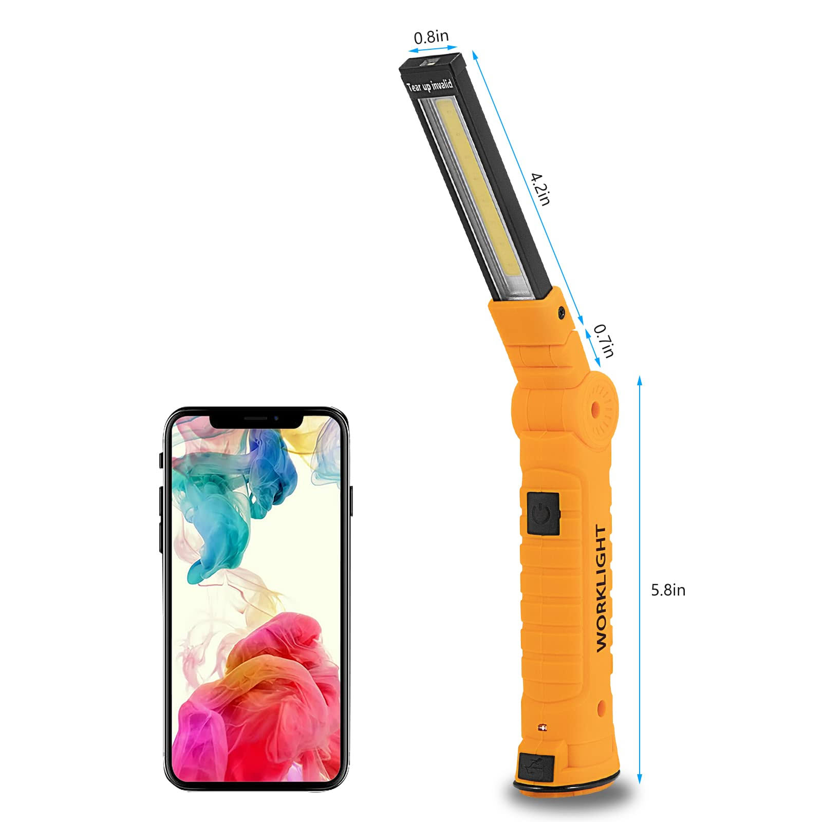 Lmaytech 4 Pack Rechargeable LED Work Lights with Magnetic Base and 360�� Rotation, 5 Modes for BBQ, Camping, Reading, and Car Re