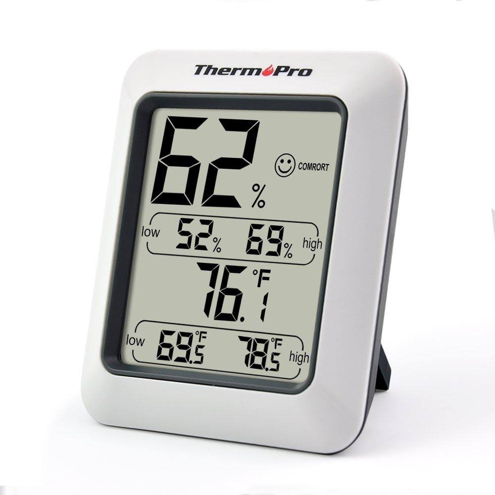 ThermoPro TP50 Indoor Thermometer Humidity Monitor Weather Station with Temperature Gauge Humidity Meter Hygrometer