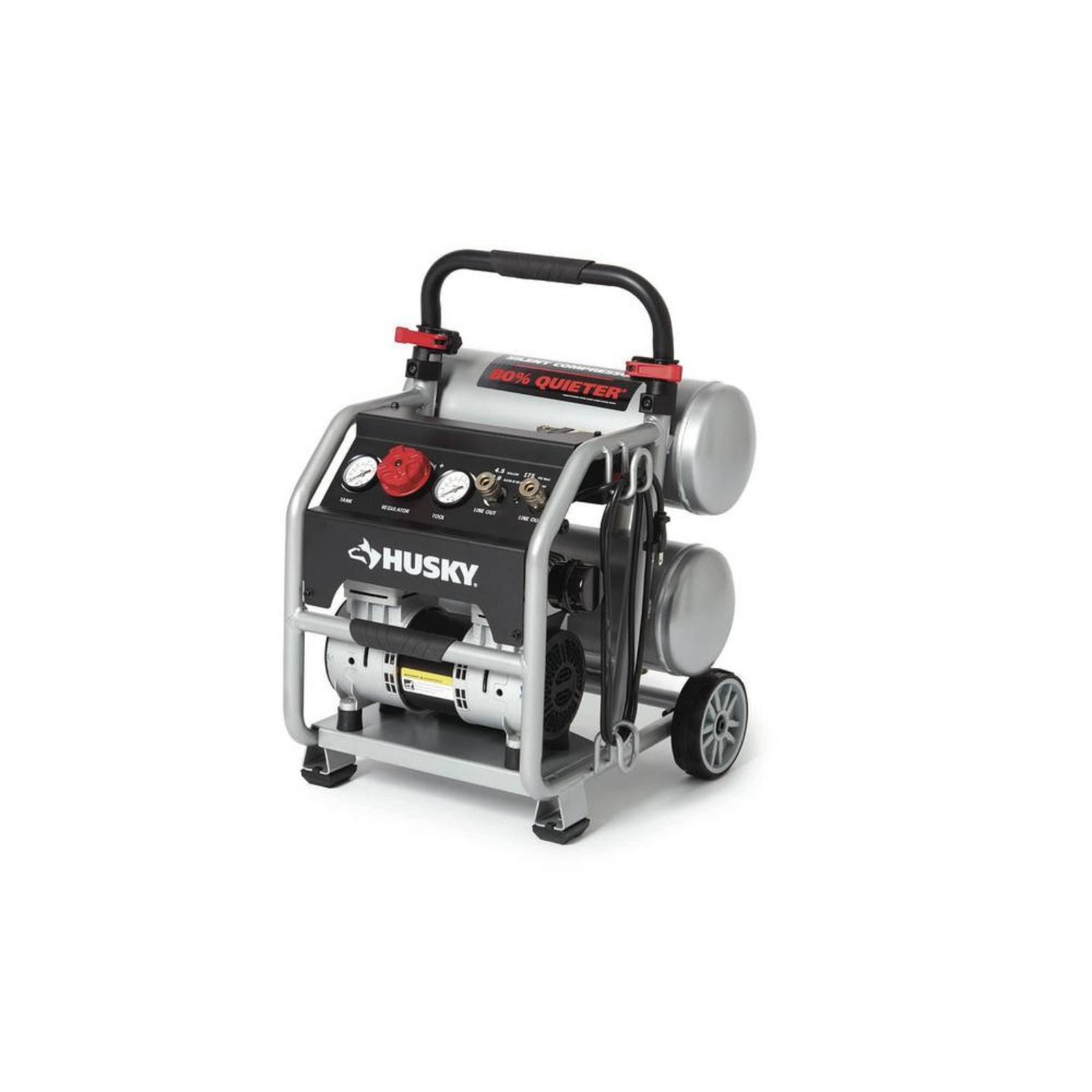 Husky 4.5 Gal Portable Electric Powered Silent Air Compressor