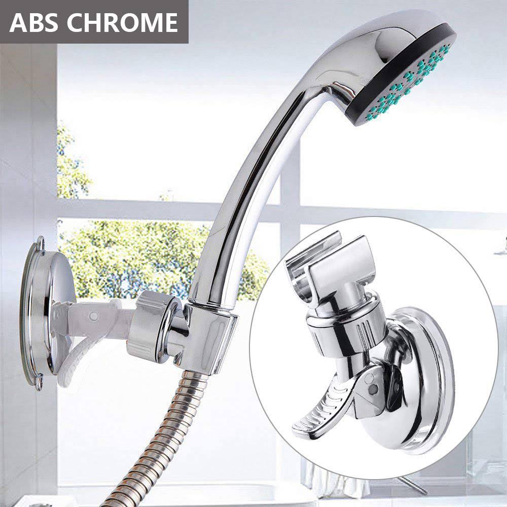 PROZADAHAO Adjustable Shower Head Holder, Bathroom Suction Cup Handheld Shower Head Bracket, Removable Handheld Showerhead & Wall Mounted Suction