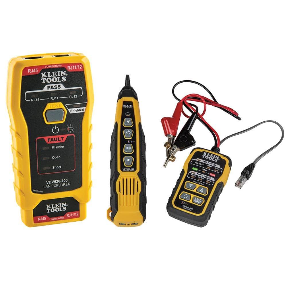 Klein Tools M2O41537KIT Pro Tone and Probe Kit and LAN Explorer Data Cable Tester with Remote