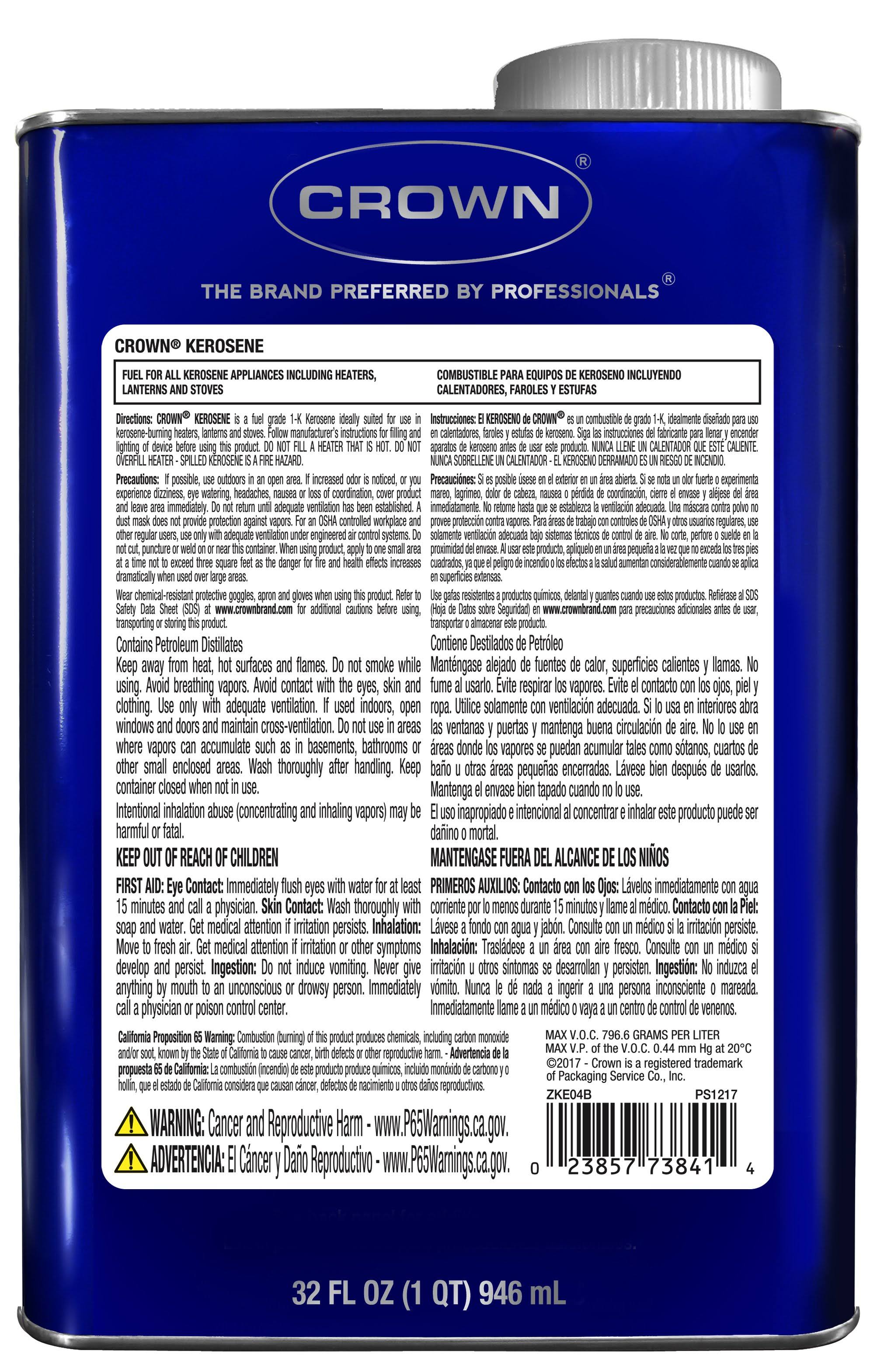 Crown Kerosene- 1 qt