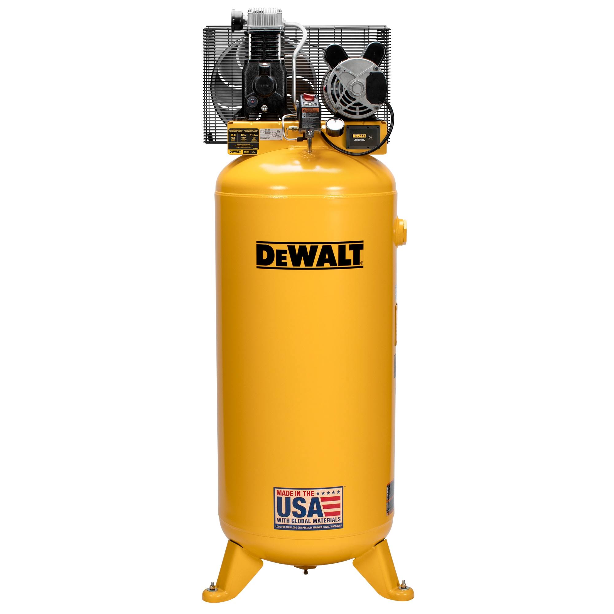 DeWalt DXCM602A.COM 3.7 HP 60 Gallon Single-Stage Stationary Vertical Air Compressor with Monitoring System