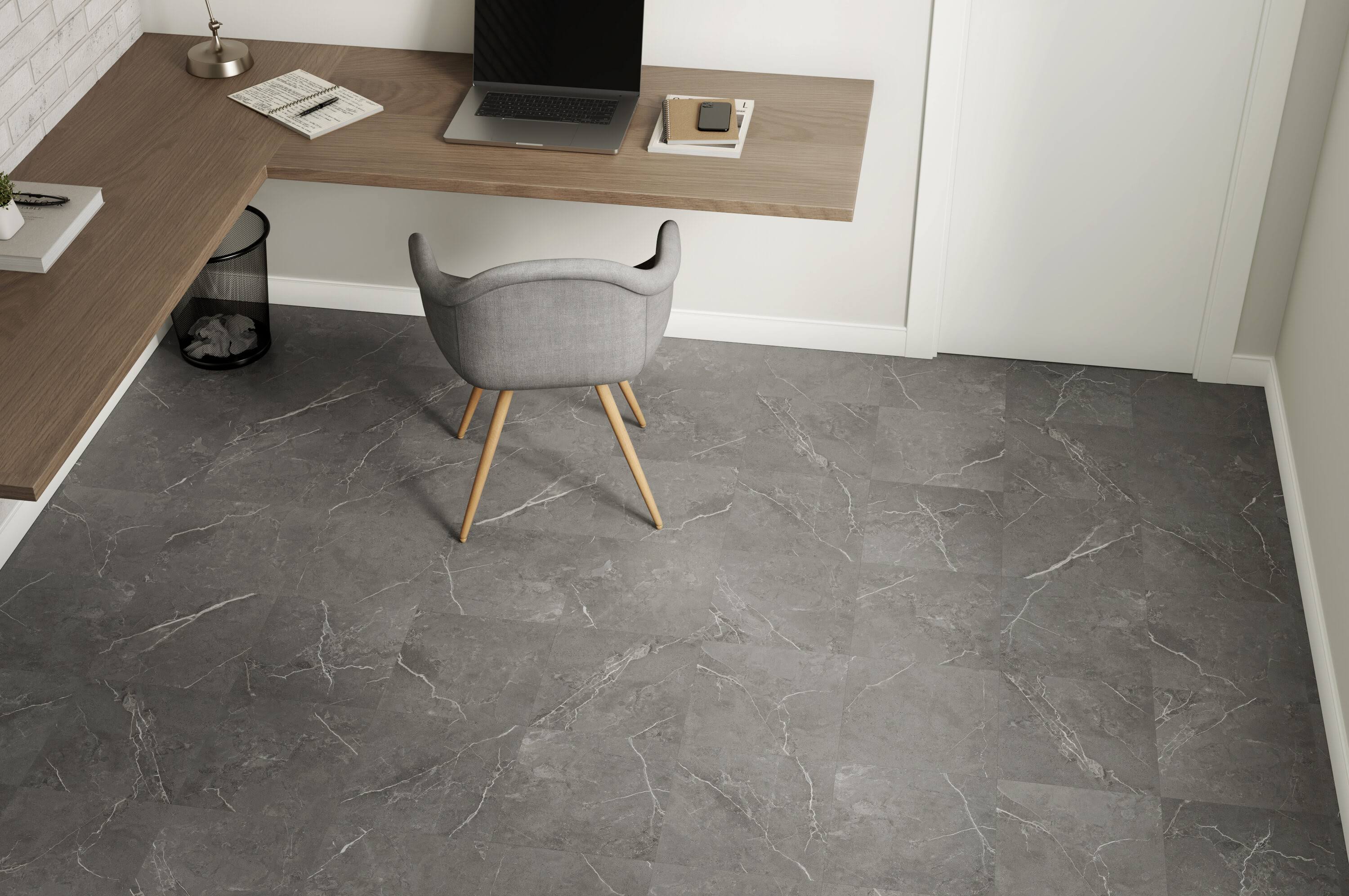 Style Selections Mystic Marble 3-Mil x 12-in W x 12-in L Water Resistant Peel and Stick Luxury Vinyl Tile Flooring (1-sq ft/ Piece) in Gray