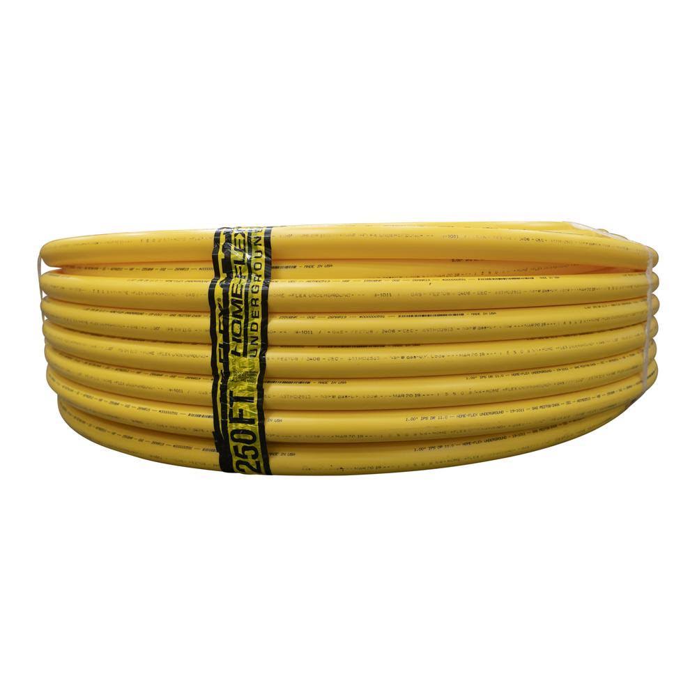 Home-Flex Underground IPS Yellow Poly GAS Pipe (1, 250)