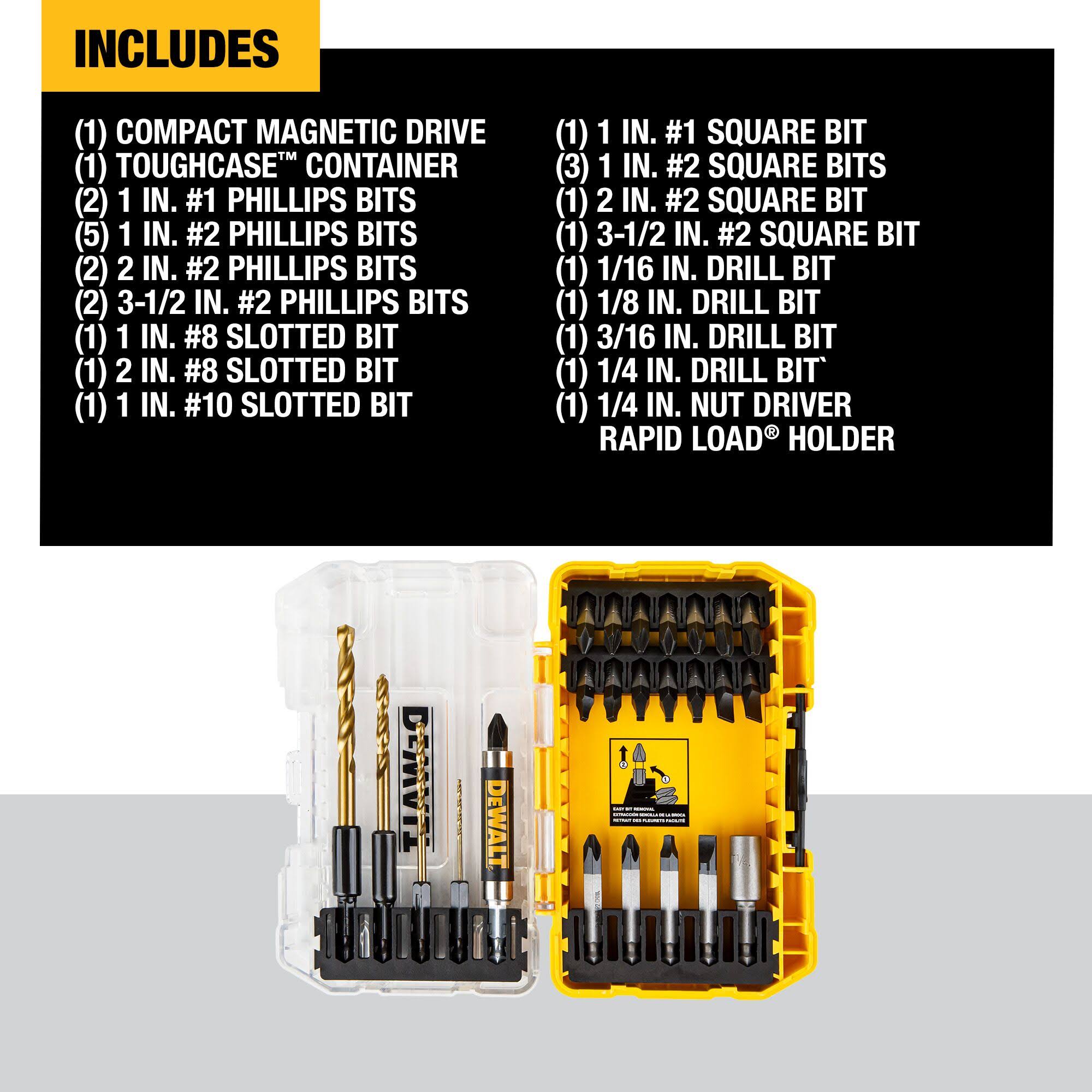 DeWalt dw2504tg Tough Grip Screwdriver Bit Set (27-Piece)