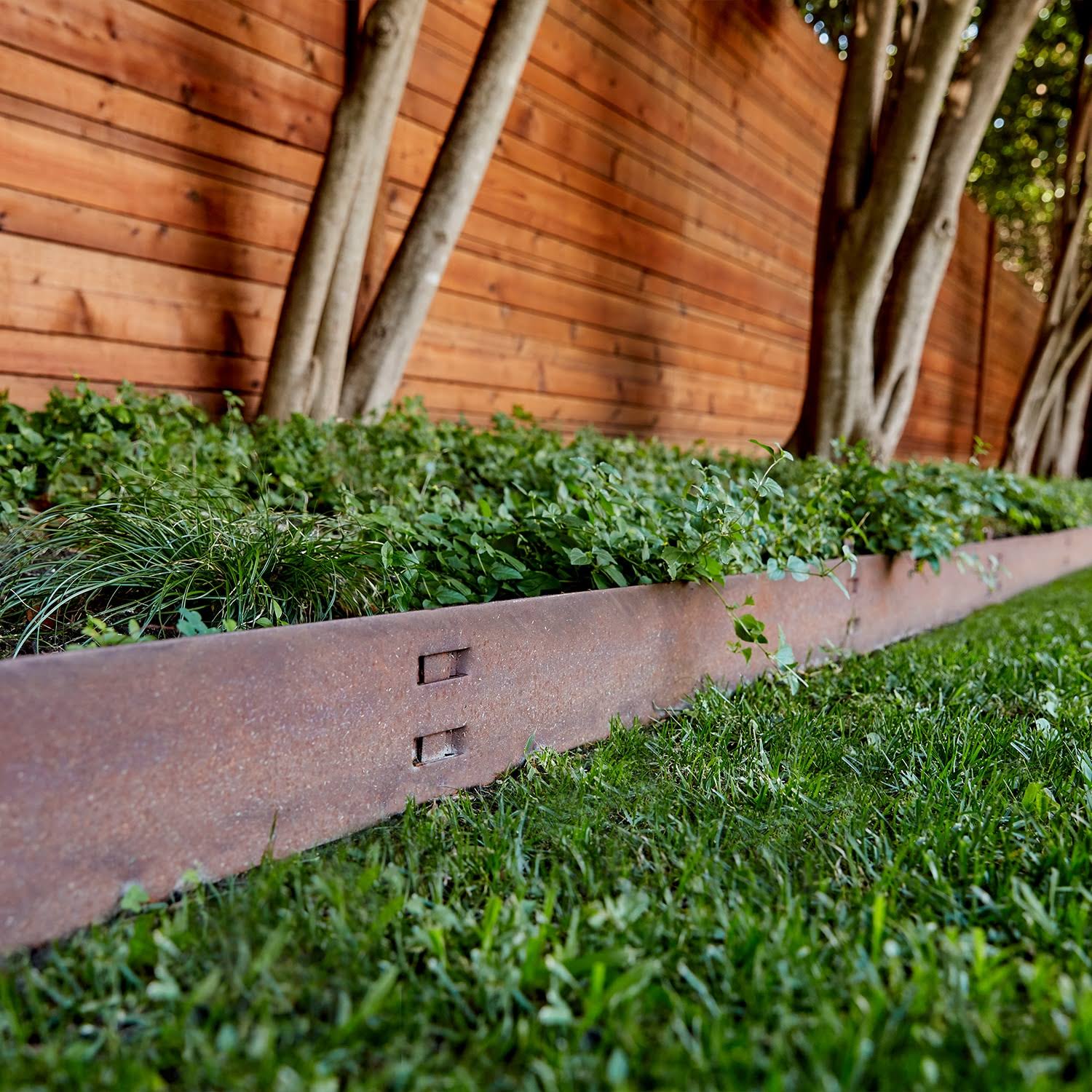 Col-Met 8-ft Brown Powder Coat Steel Landscape Edging Section