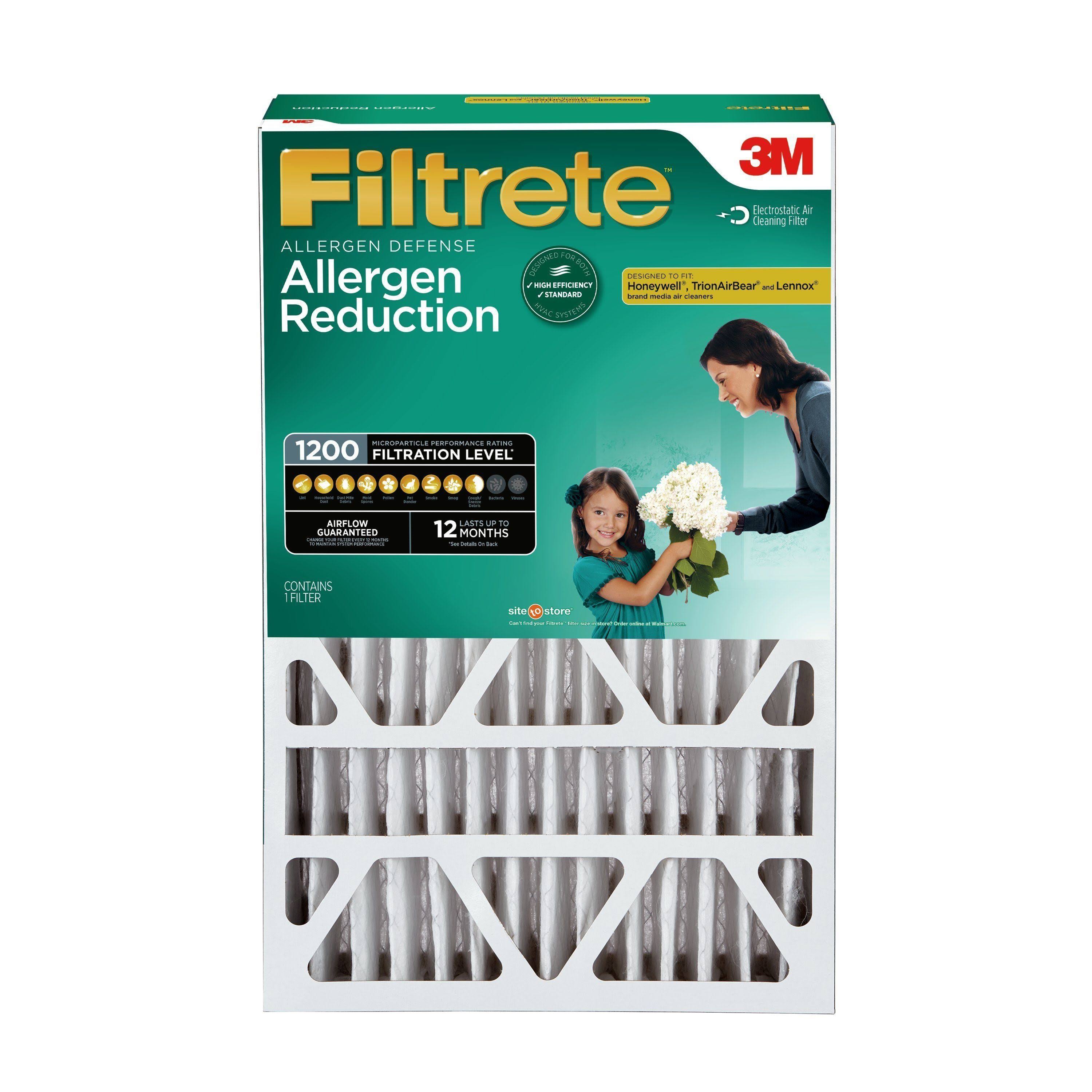 Filtrete 20X25X5, Allergen Reduction Deep Pleat HVAC Air and Furnace Filter, 1200 Mpr, 1 Filter