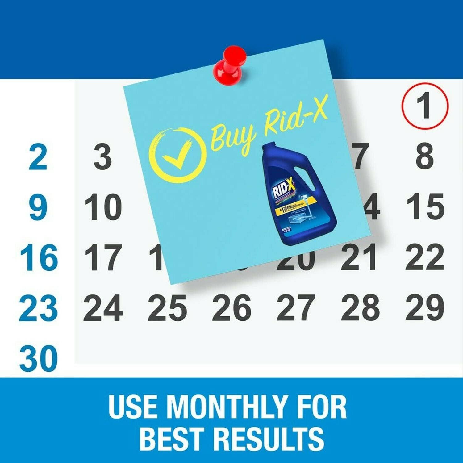 Rid-x Septic Tank System Treatment, 6 Month Supply Liquid, 48oz