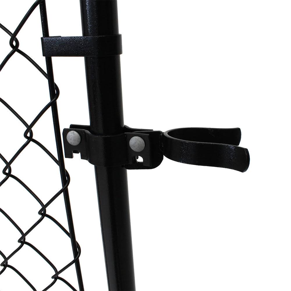 Fit-Right 6'H Adjustable Walk Gate Kit Square Corner Frame- Black