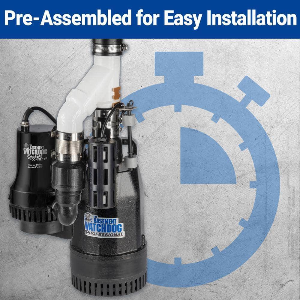 Basement Watchdog Big Combo Connect 1/2 HP Combination Primary & Backup Sump Pump System