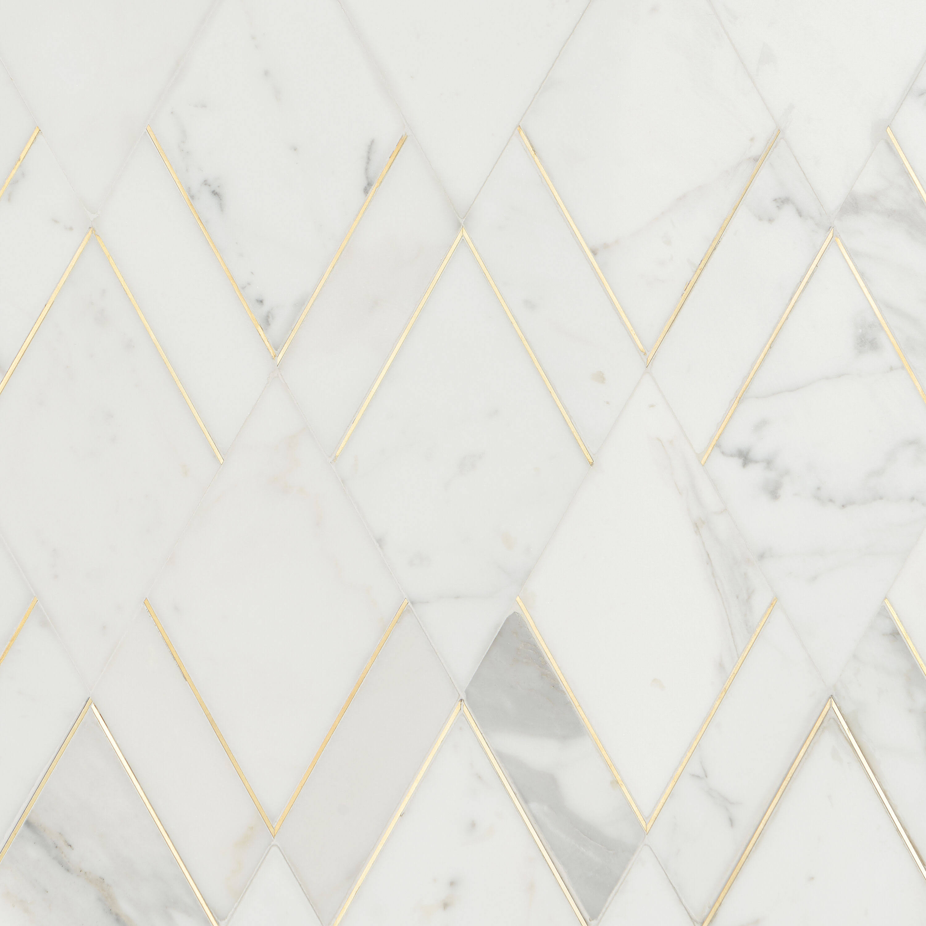 Ivy Hill Tile Mehko Calacatta 11.81 in. x 14.96 in. Polished Marble and Brass Wall Tile (1.22 Sq. ft./Each)