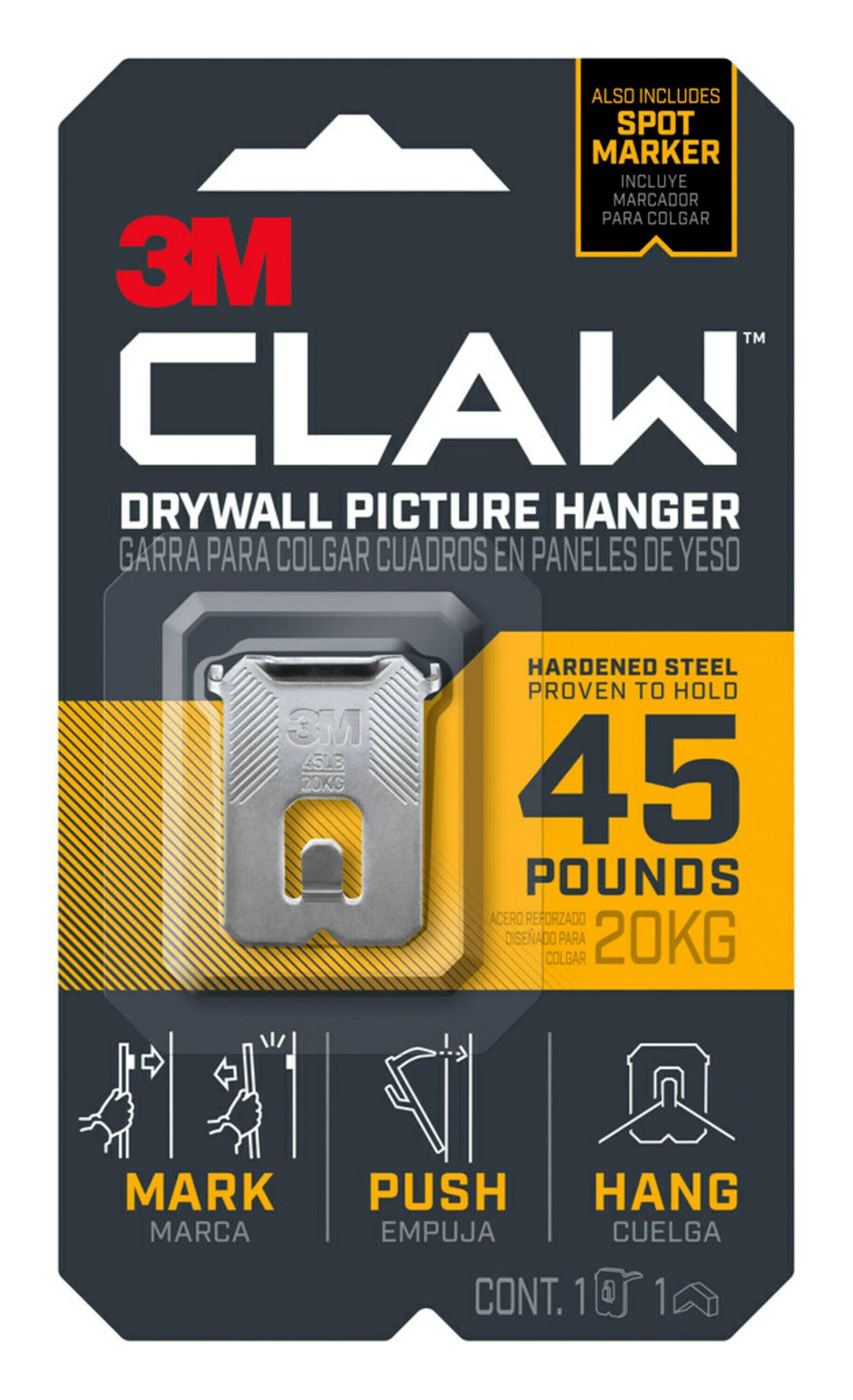 3M 45-Pound Claw Drywall Picture Hanger