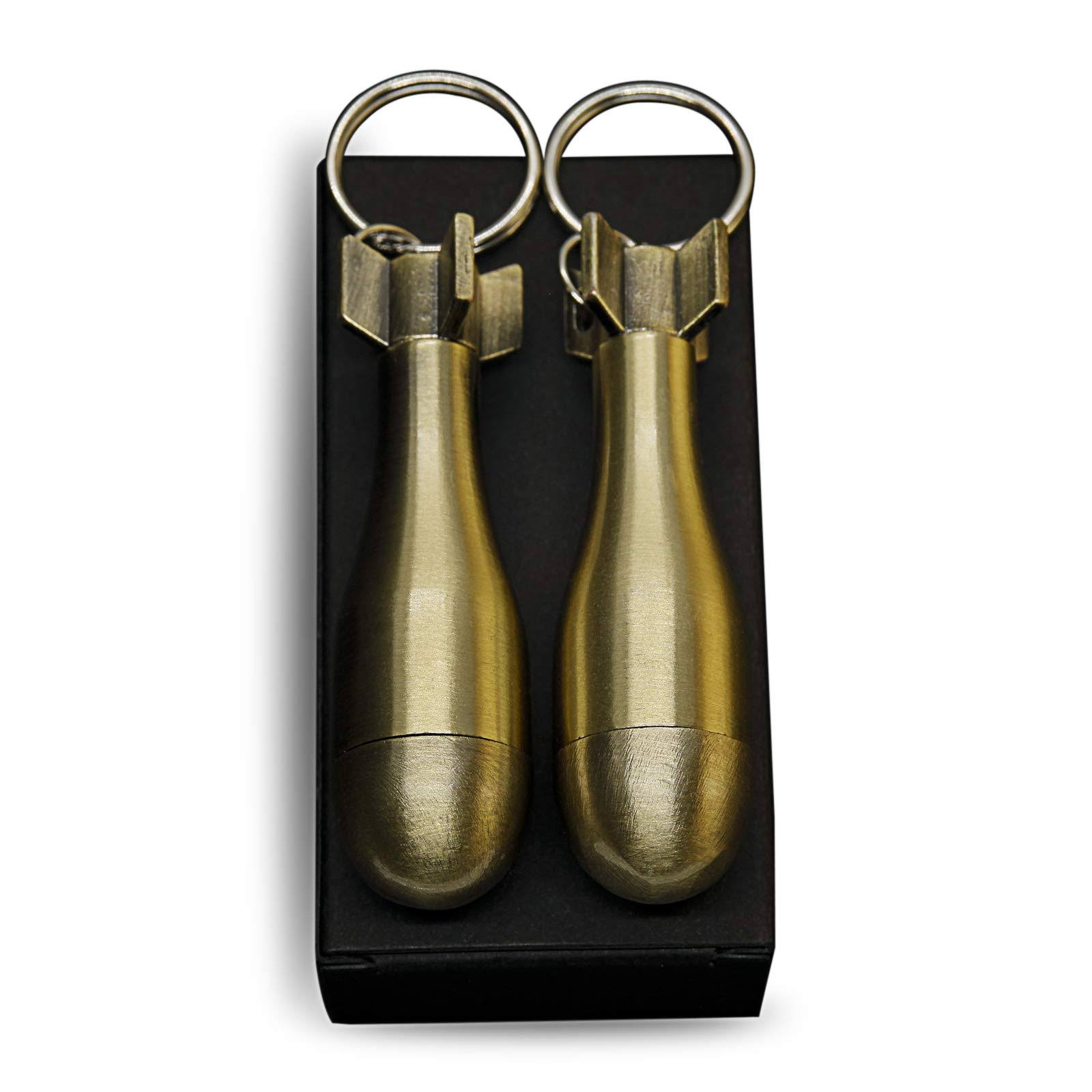 Catnon 2pcs Permanent Match,Flint Metal Keychain Match,Fire Starter Permanent Match,Waterproof Emergency Survival Camping Keychain Lighter for Outdoor