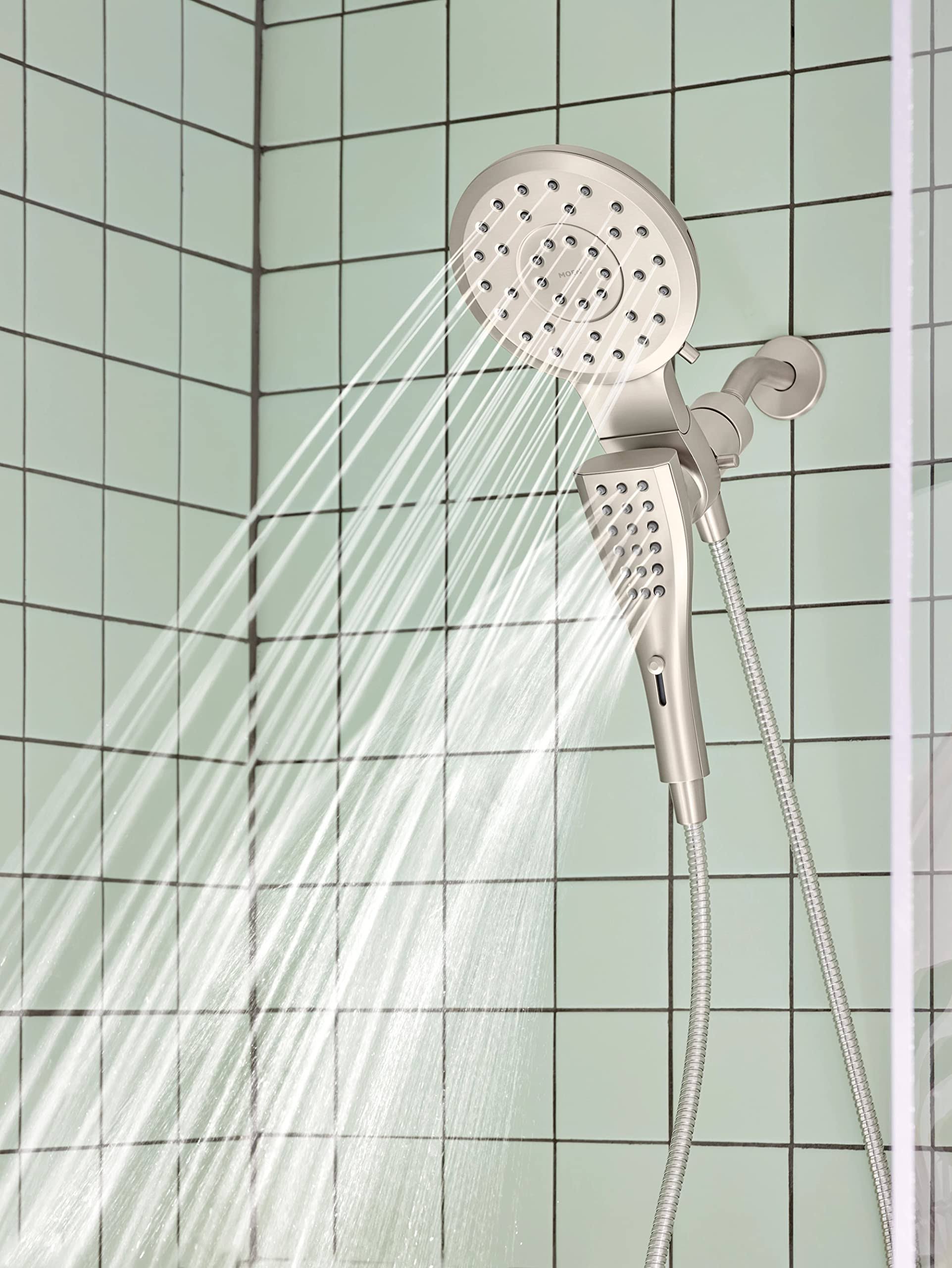 Moen 8 Spray 1.75 GPM Combo Handheld Shower Head, Brushed Nickel