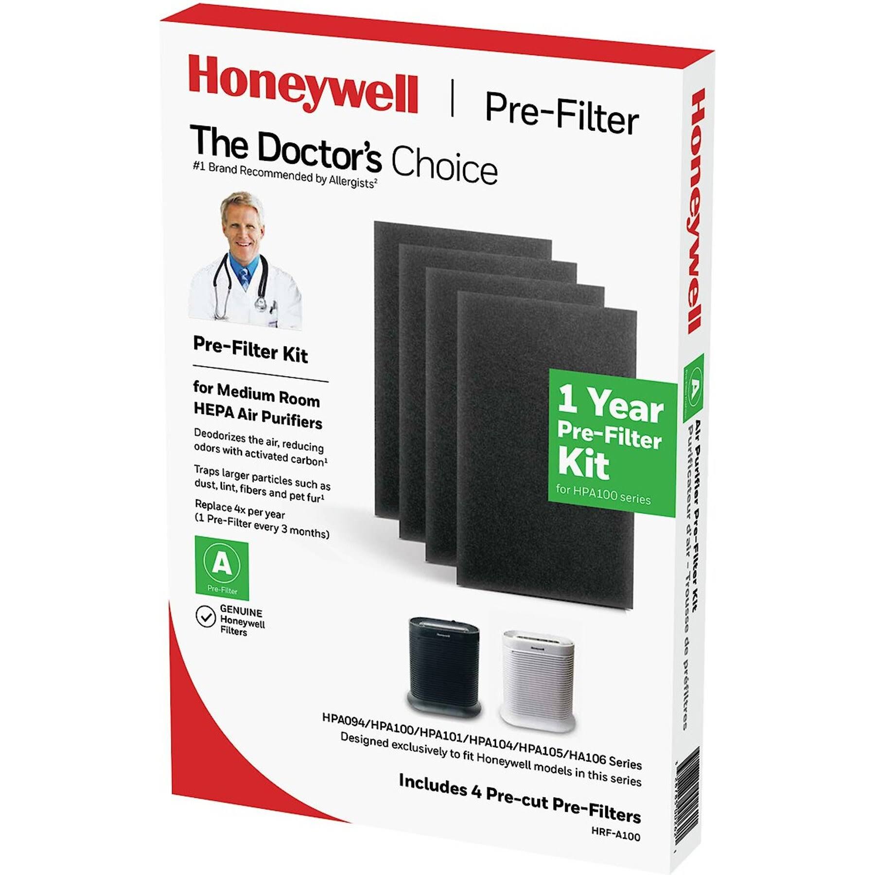 Honeywell HRF-A100 Air Purifier Pre Kit Filter, 4 Pack
