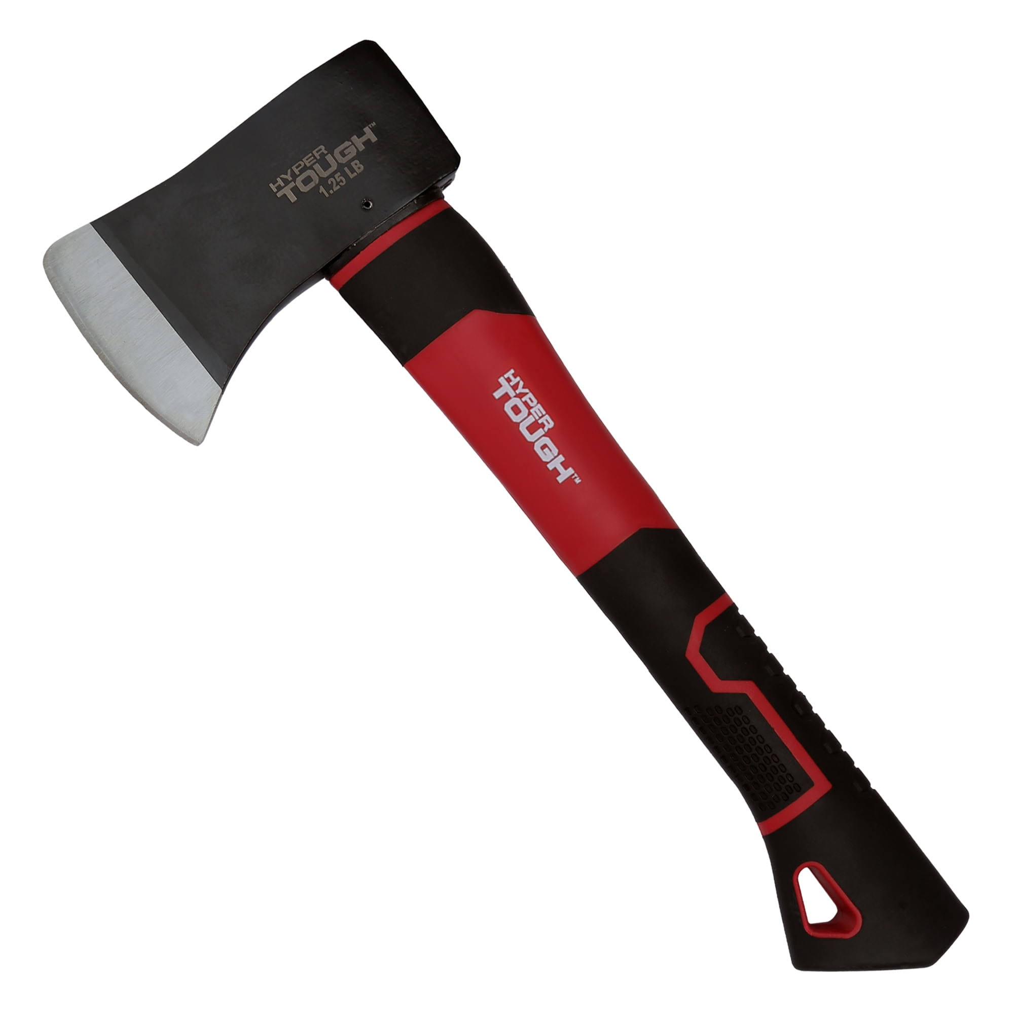 Hyper Tough Camp Axe with Double Injection Fiberglass Handle- 1.25 lb
