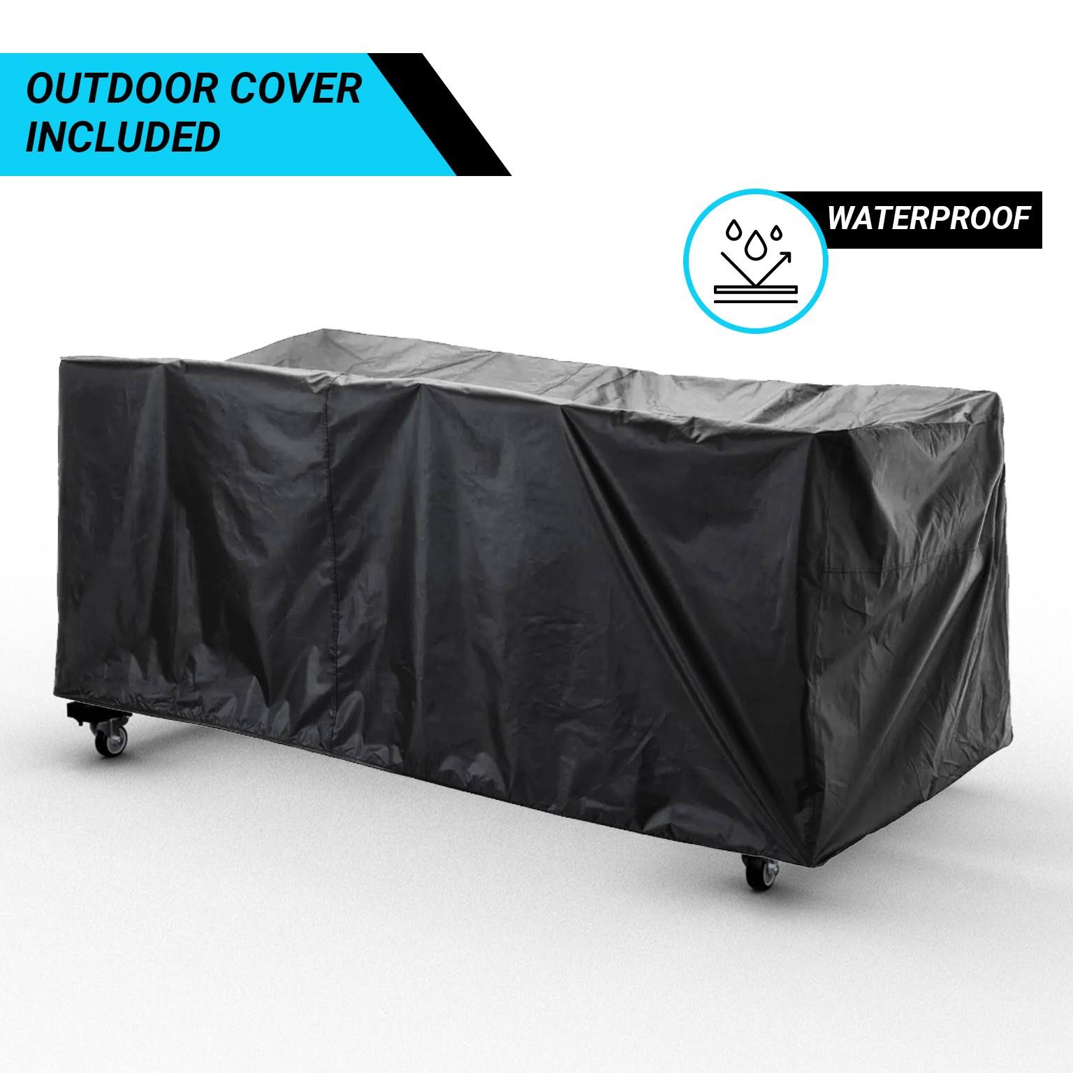 Flash Furniture Hawkins Heavy Duty Folding Table & Chairs Mobile Cart-Locking Wheels- 42 Folding Chairs & 12 Tables Capacity Black