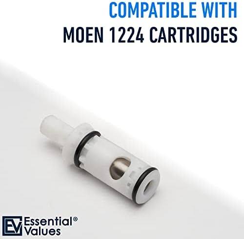2-Pack 1224 Replacement Cartridge for Moen �C Aftermarket Two-Handle Replacement Compatible with Double Handle Faucets & Moen Tub/Shower