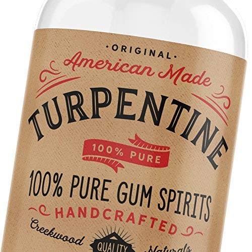 100% Natural Pure Gum Spirits of Turpentine Glass Bottle 8oz