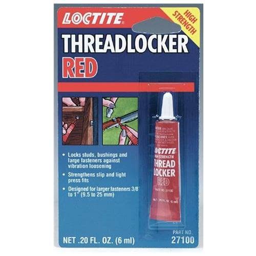 Loctite Threadlocker, Red- 0.20 fl oz tube