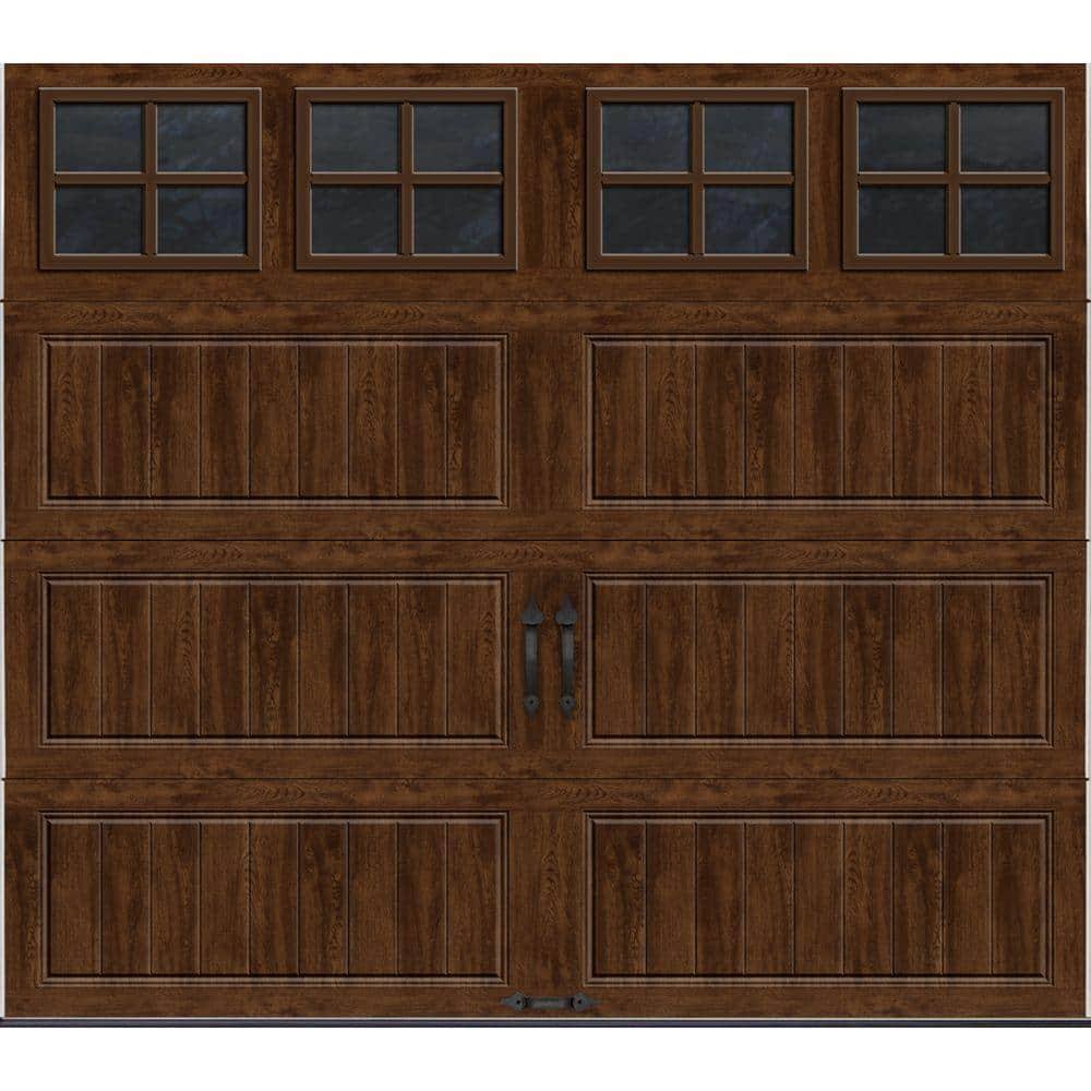 Clopay Gallery Collection 8 ft. x 7 ft. 6.5 R-Value Insulated Ultra-Grain Walnut Garage Door with SQ22 Window 111333