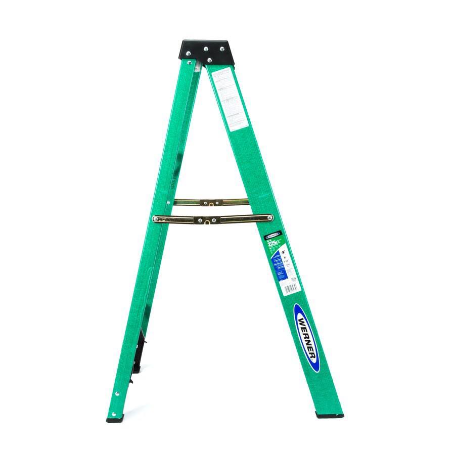 Werner 4 ft. Fiberglass Step Ladder with 225 lb. Load Capacity Type II Duty Rating