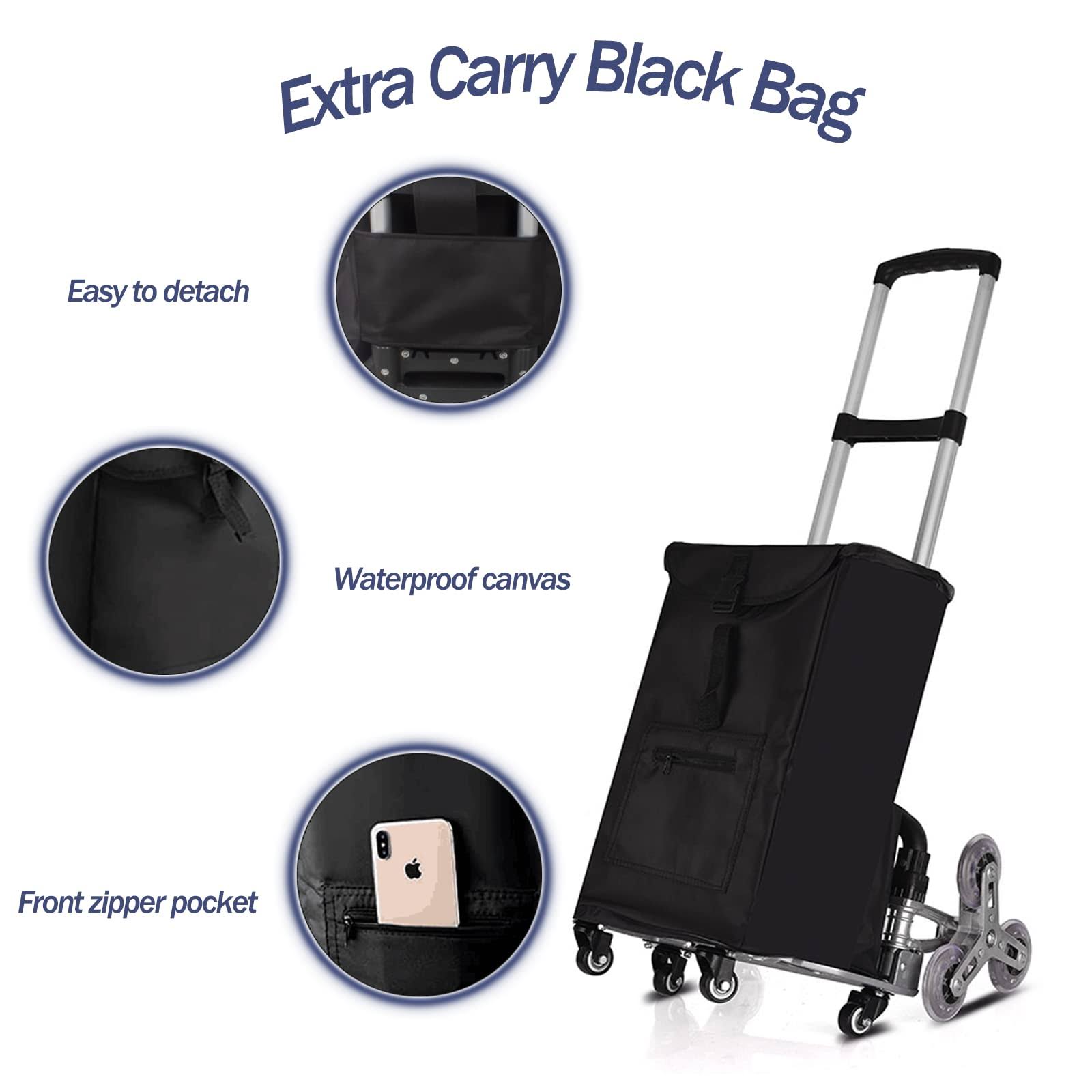 Stair Climbing Hand Truck Heavy-Duty Shopping cart,Heavy-duty Hand Truck Portable Folding Cart for Moving with Universal Wheels and with Removable