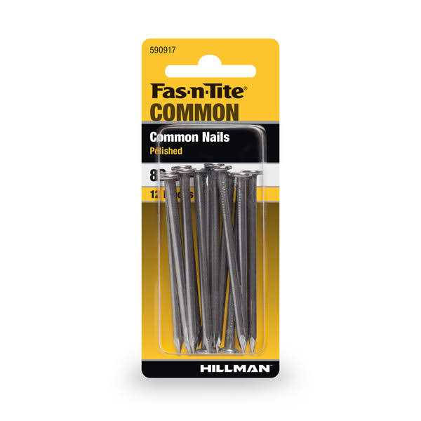 Hillman Fas-n-Tite Polished Finish Steel Common Nails- 12 Piece