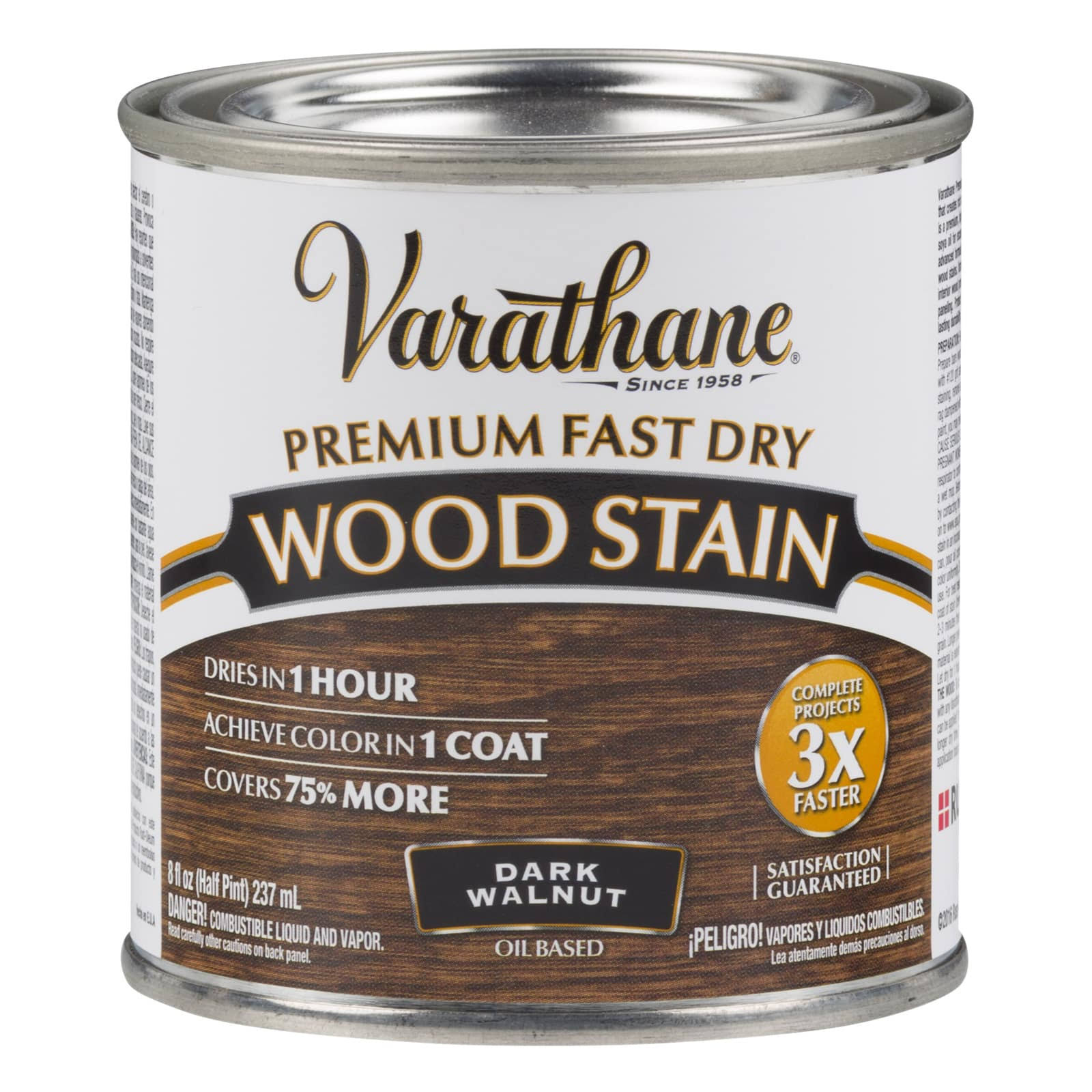 Varathane 262025 1/2 Pint Dark Walnut Fast Dry Wood Stain