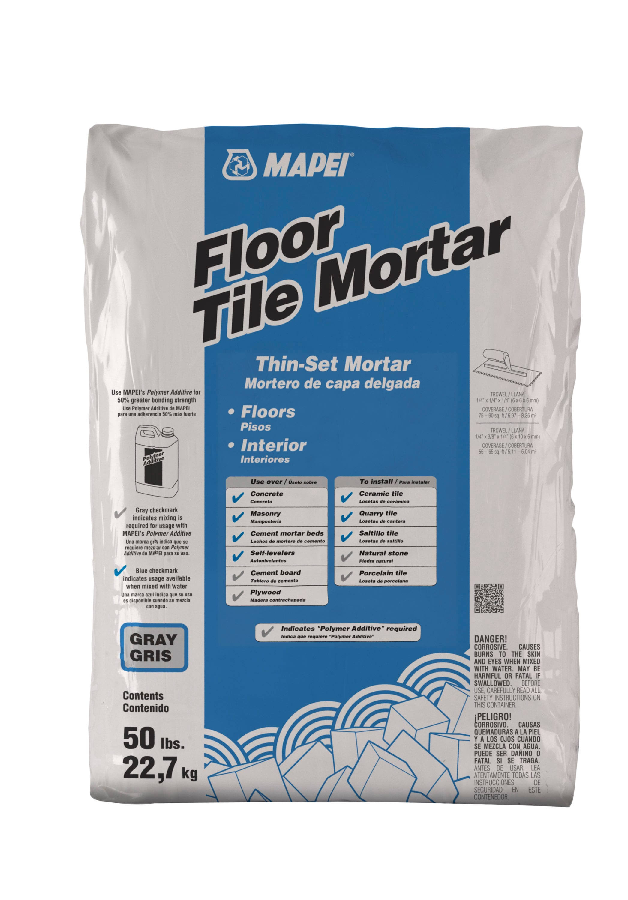 Mapei Floor Tile 50-lb Gray Thinset Tile Mortar | 1011236