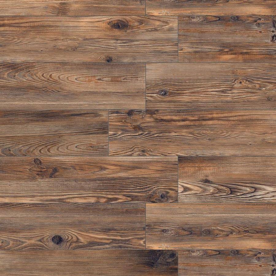 Style Selections Lethbridge Pine 8-in x 48-in Glazed Porcelain Wood Look Floor Tile