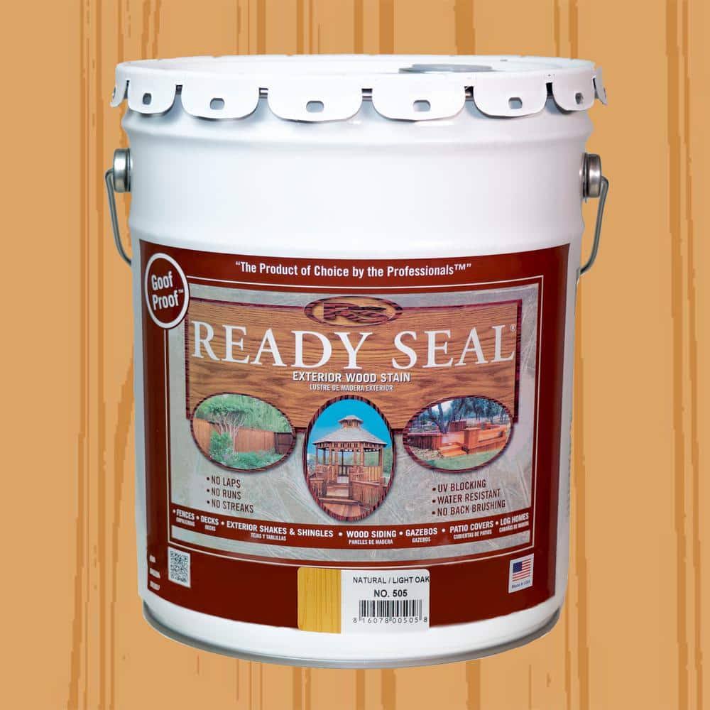 Ready Seal 505 Exterior Wood Stain and Sealer 5-Gallon Light Oak