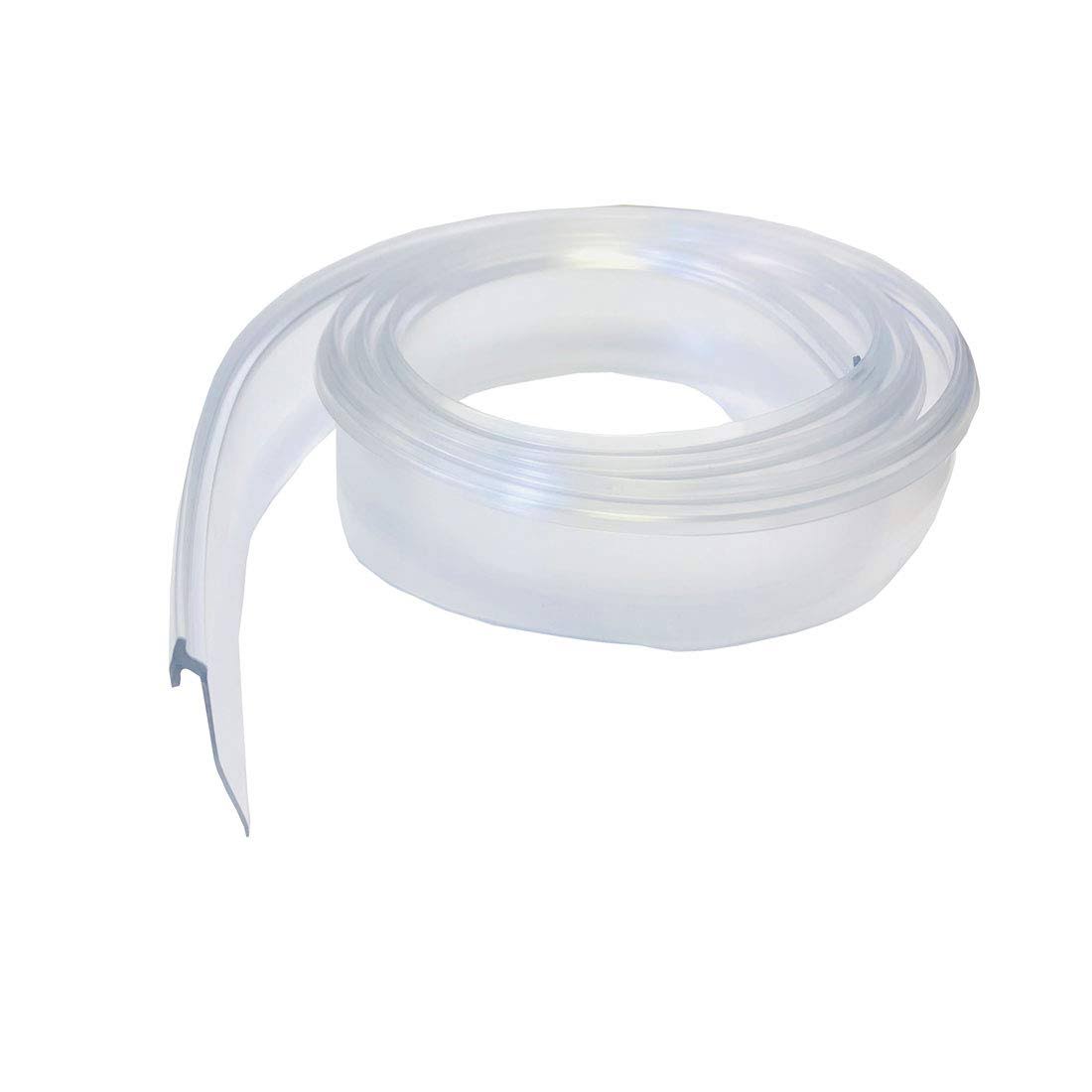 Clear Vinyl Framed Shower Door Drip Sweep Wipe Seal Angled 36