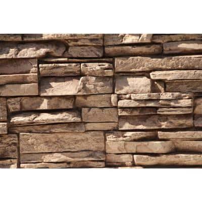 Tritan BP Lightning Ridge 48 in. x 24 in. Faux Stone Siding Panel Finished Cappuccino Interlocking Panel