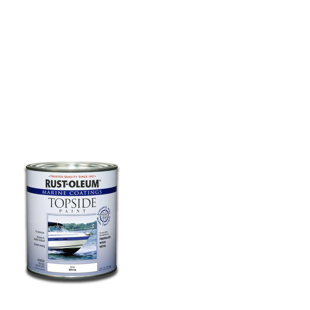 Rust-Oleum Marine 1 qt. Gloss White Topside Paint 4-Pack White Gloss