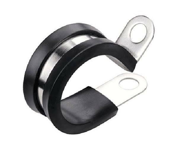 Lokman 20 Pack 1-1/4 inch Stainless Steel Cable Clamp, Rubber Cushioned Insulated Clamp, Metal Clamp, Tube Holder for Tube, Pipe or Wire Cord