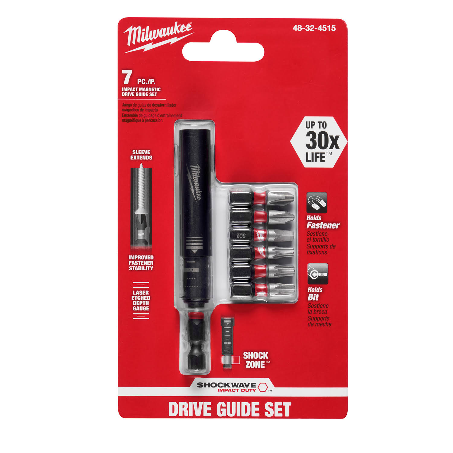 Milwaukee Shockwave Impact Magnetic Drive Guide Set-7