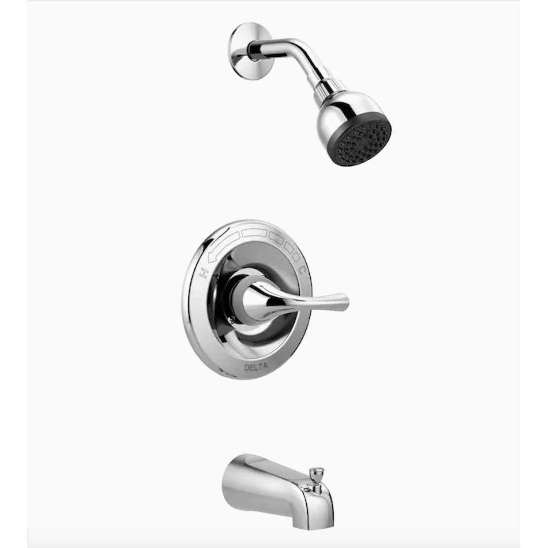 Delta Foundations Chrome 1-Handle Bathtub and Shower Faucet B114915C